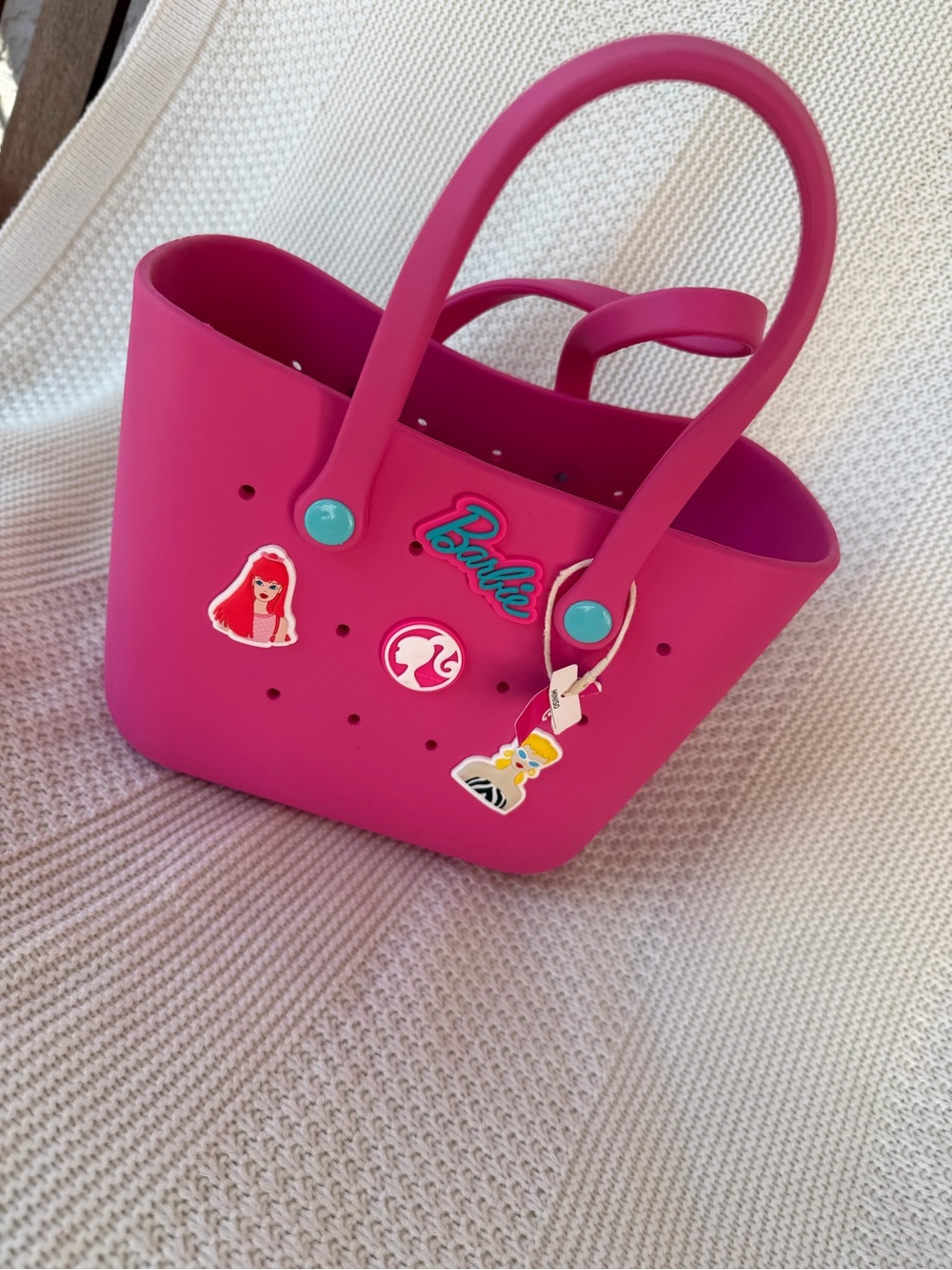 Barbie Hot Pink Tote with Decorative Charms